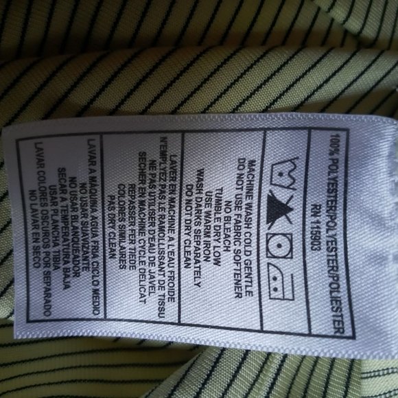 Bermuda Sands Mens size Large Golf Shirt Yellow black stripes short sleeve Polo - Picture 7 of 8